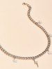 Stars Lightning Charm Thick Chain Necklace -  