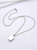 Stainless Steel Opening Geometric Pendant Necklace -  