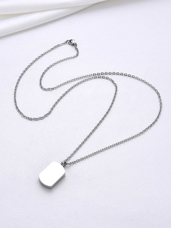Discount Stainless Steel Opening Geometric Pendant Necklace  