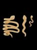 3Pcs Wrap Snake Shape Carved Earrings Set -  