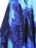 Plus Size&Curve Lace Up Tie Dye Handkerchief Dress -  