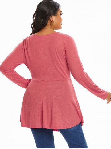 Plus Size Crisscross Cutout T-shirt