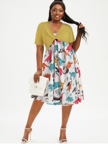 Plus size cheap dinosaur dress