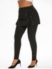 Pantalon Jupé à Lacets Grande Taille - Noir 4X