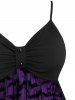 Plus Size Halloween Neon Bat Mesh Dress -  