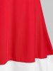 Plus Size Strappy Halter Colorblock Flare Midi Dress -  