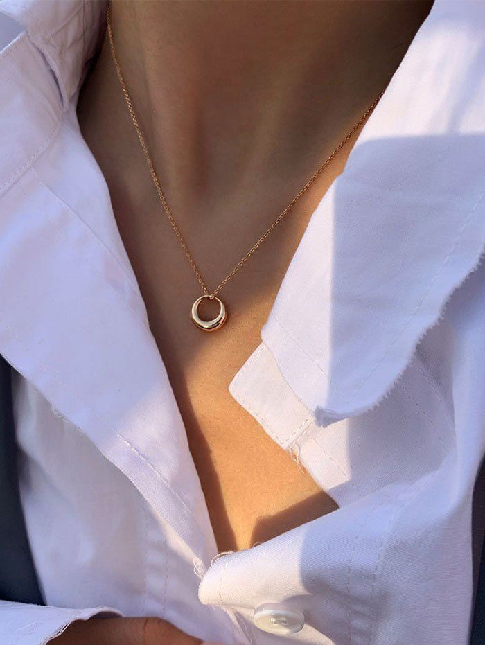 Buy Minimalist Circle Pendant Necklace  