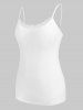 Plus Size Lace Trim Skinny Camisole Top -  