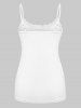 Plus Size Lace Trim Skinny Camisole Top -  