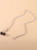 Retro Cherry Charm Thick Chain Necklace -  