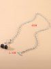 Retro Cherry Charm Thick Chain Necklace -  