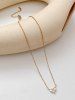 Brief Heart Zircon Pendant Chain Necklace -  