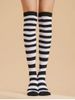 Colorblock Striped Pattern Over Knee Socks -  