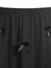 Plus Size Bowknot Embellished Midi High Rise Skirt -  