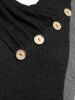 T-shirt Mouchoir en Blocs de Couleurs Grande Taille à Col Châle - Multi 5X
