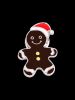 Christmas Gingerbread Man Cartoon Glazed Brooch -  