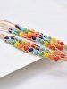 5 Pcs Bohemian Beads Straw Cord Bracelet Set -  