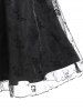 Plus Size Vintage Grommets Organza Overlay 1950s Dress -  