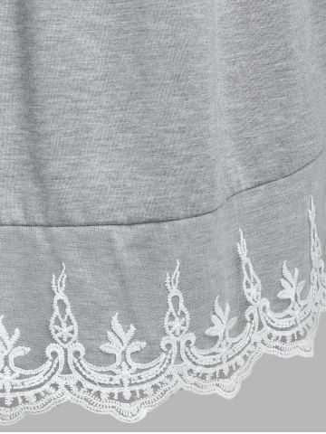 Plus Size Lace Panel Tunic T-shirt