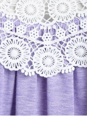 Plus Size & Curve Crisscross Lace Crochet Cami Top