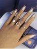 4 Pcs Faux Pearl Joint Ring Set -  
