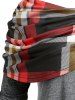 Plus Size Handkerchief Skew Neck Plaid Midi Dress -  