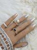 Faux Pearl Chain Rings -  