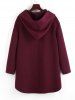 Plus Size Argyle Pattern Hooded Single Breasted Pocket Coat -  