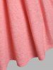 T-shirt Curve Panneau en Dentelle à Epaule Dénudée de Grande Taille - Rose clair 1X | US 14-16