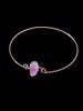 Minimalist Natural Stone Cuff Bracelet -  