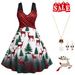 2021 New Plus Size Christmas Dress and Jewelry Set Collection -  