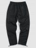 American Flag Embroidery Casual Pants -  