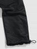 American Flag Embroidery Casual Pants -  