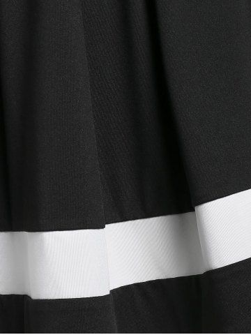 Plus Size & Curve Stripe Hem Floral Applique Skirted Cami Top