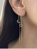 3 Pcs Hollow Moon Star Chain Earrings Set -  