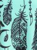 Tankini Dos-Nu Modeste à Imprimé Attrape-Rêves Grande-Taille - Vert clair 5X