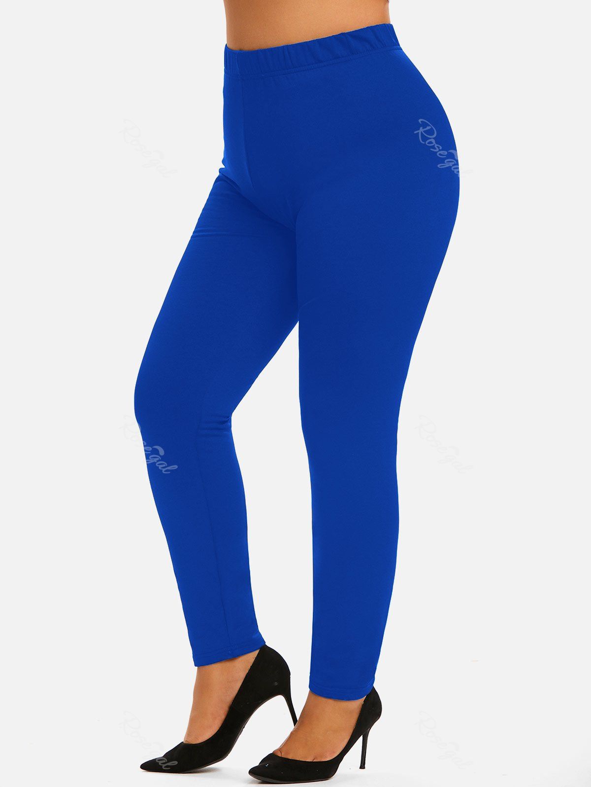 Sale Plus Size Flocking Lined High Rise Leggings  