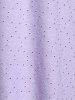 T-shirt Broderie Anglaise Courbe en Dentelle de Grande Taille - Violet clair 3X