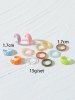 13 Pcs Colored Engraved Open Ring Set -  