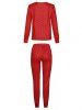Ensemble de Pyjama Pantalon de Noël pour Famille à Imprimé Flocon de Neige - Rouge 11T
