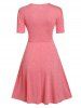 Front Tie Cutout Flare Dress -  