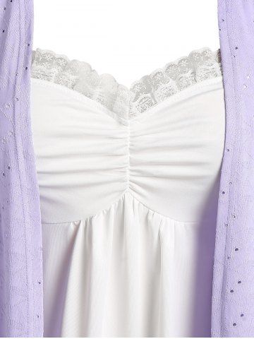 Plus Size&Curve Faux Twinset Asymmetric T-shirt