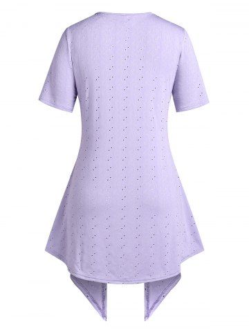 Plus Size&Curve Faux Twinset Asymmetric T-shirt