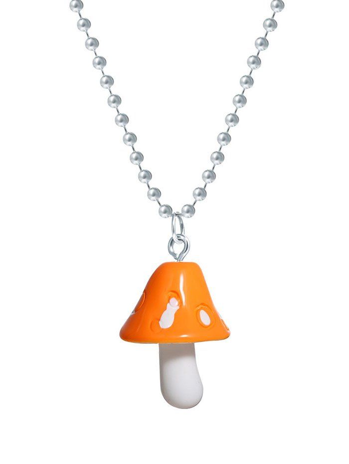 Buy Mushroom Pendant Resin Chain Necklace  