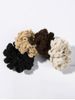 4 Pcs Fleece Solid Scrunchie Set -  