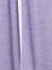 T-shirt Côtelé Courbe à Manches de Cloche Grande Taille à Lacets - Violet clair 1X