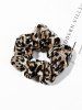 3 Pcs Printed Leopard Scrunchie Set -  
