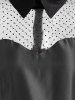 Mesh Panel Belted Prom Dress -  