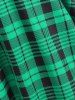 Off Shoulder Plaid Flared Dress -  