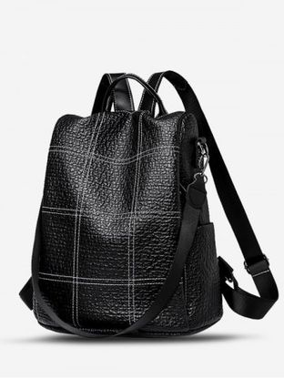 Travel Checkered Back Open Backpack